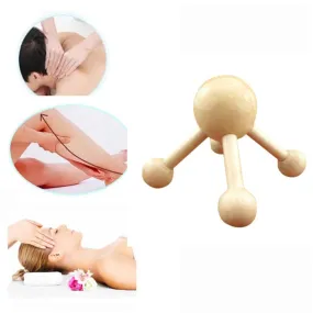 1PC Wooden Roller Health Massager Reflexology Hand Foot Body Stress Relief Relax New 2AU29