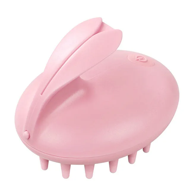 1Pcs Hot selling Waterproof Electric Scalp Stimulate Vibrator Shower Bath Rubber Head Massage Comb Brush Hair Clean Massager