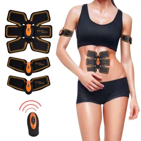 2018 Wireless Remote ABS Stimulator With Toning Belt Rechargeable EMS Abdominal Muscle Trainer Tens Pulse Massager Slimming