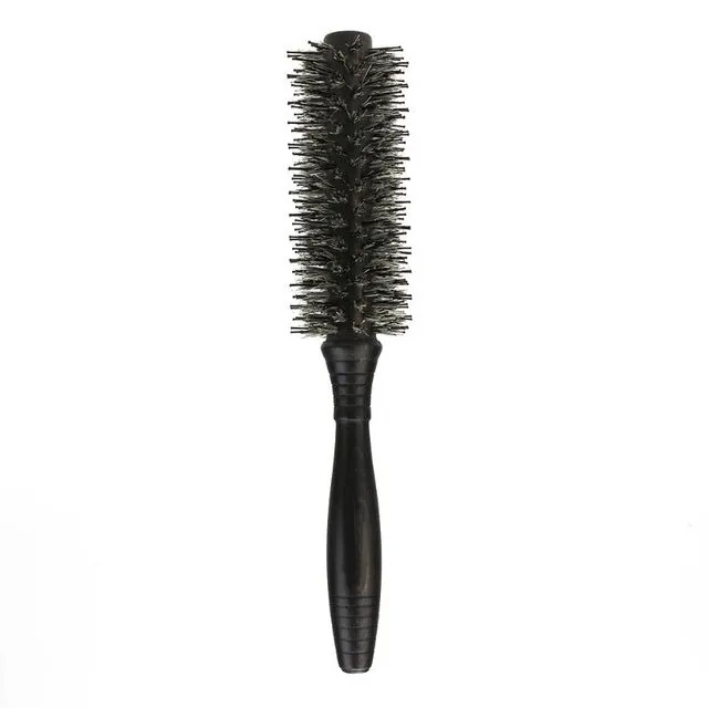 3 Size Anti-static Roll Round Hair brush Bristles Wood Handle  Combs Curling Hair Scalp Massage Comb Hair Brush Styling Tools