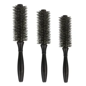 3 Size Anti-static Roll Round Hair brush Bristles Wood Handle  Combs Curling Hair Scalp Massage Comb Hair Brush Styling Tools