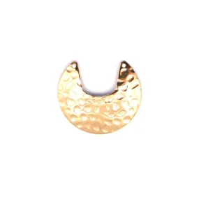 33mm Gold Plated Brass U Shaped Textured Connector