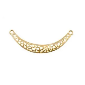 52mm Satin Gold Cut Out Textured U Shaped Connector