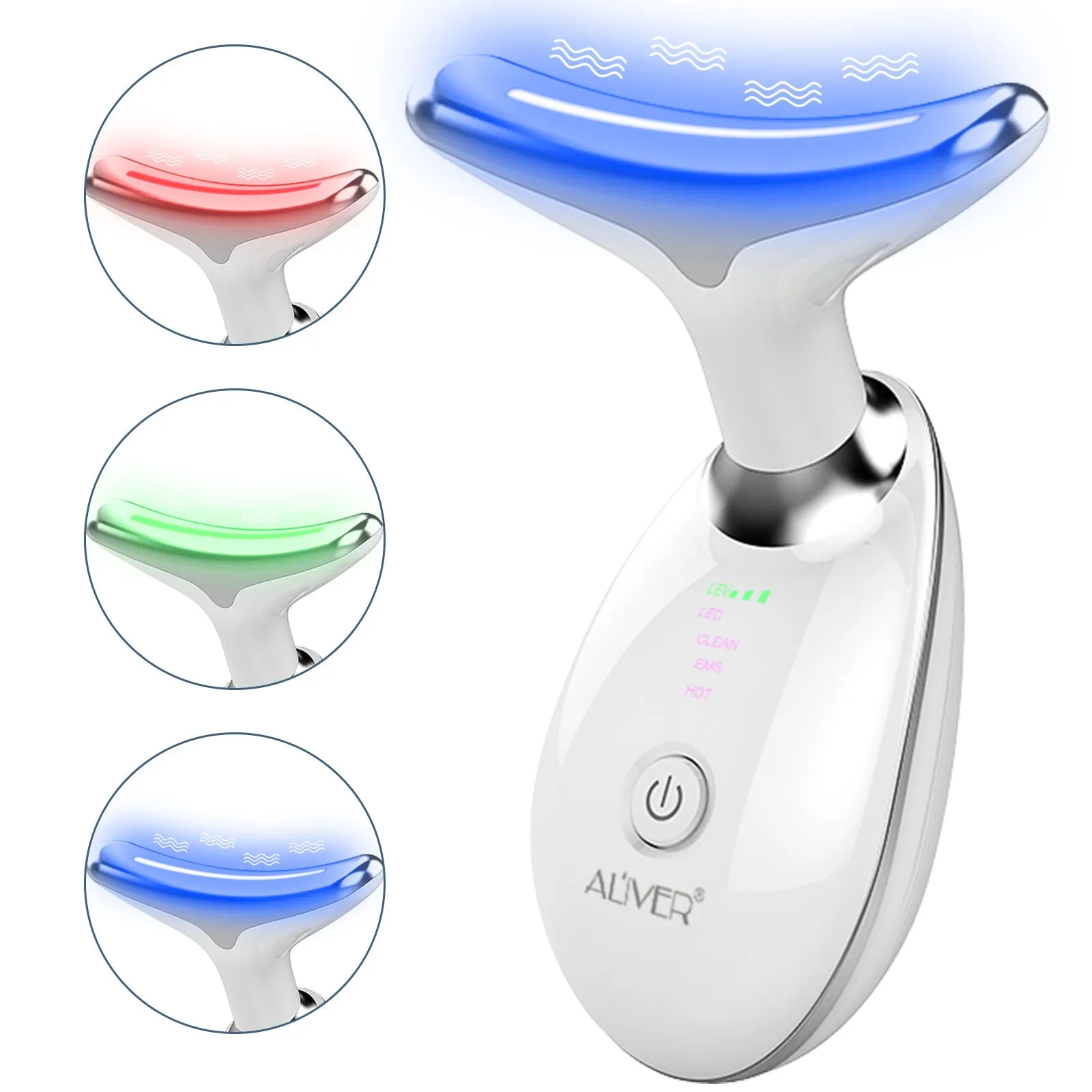 Aliver Neck Face Beauty Device, Skin Care Facial Massager, 3 in 1 Portable Face Massager for Skin Care, Face Sculpting Tool，Mother's Day Gift