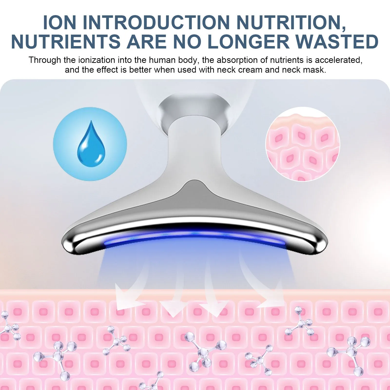 Aliver Neck Face Beauty Device, Skin Care Facial Massager, 3 in 1 Portable Face Massager for Skin Care, Face Sculpting Tool，Mother's Day Gift