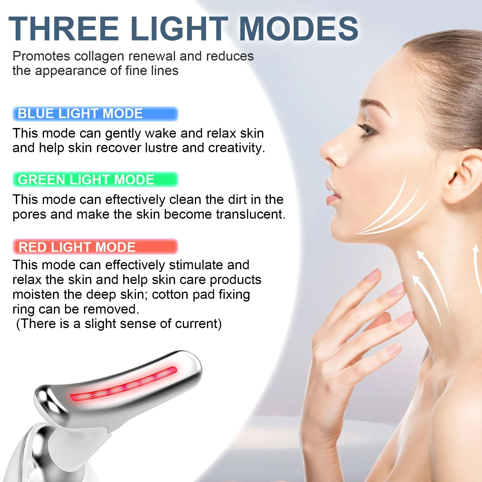 Aliver Neck Face Beauty Device, Skin Care Facial Massager, 3 in 1 Portable Face Massager for Skin Care, Face Sculpting Tool，Mother's Day Gift