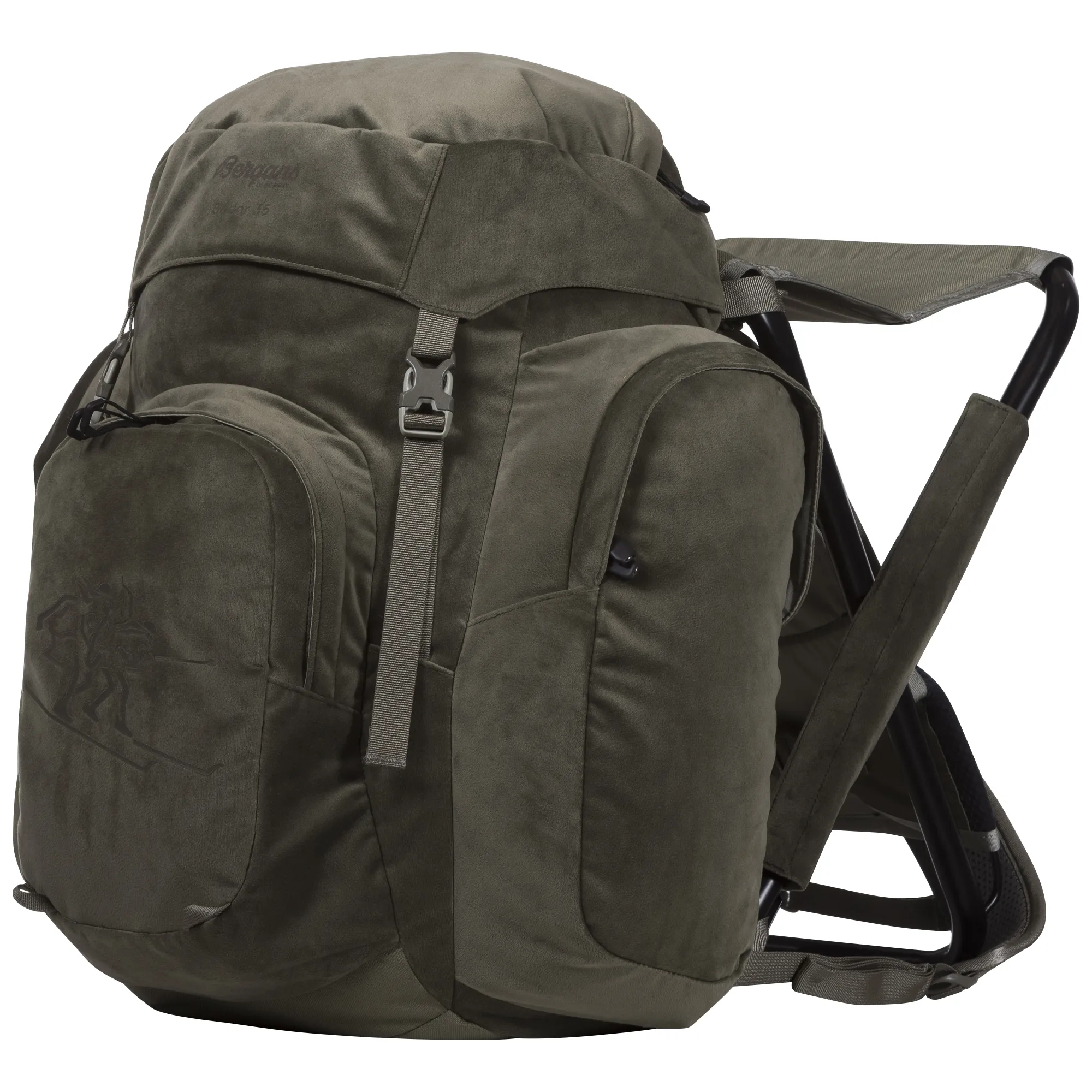 Bergans Budor Chair Pack 35 Green Mud | Buy Bergans Budor Chair Pack 35 Green Mud here | Outnorth