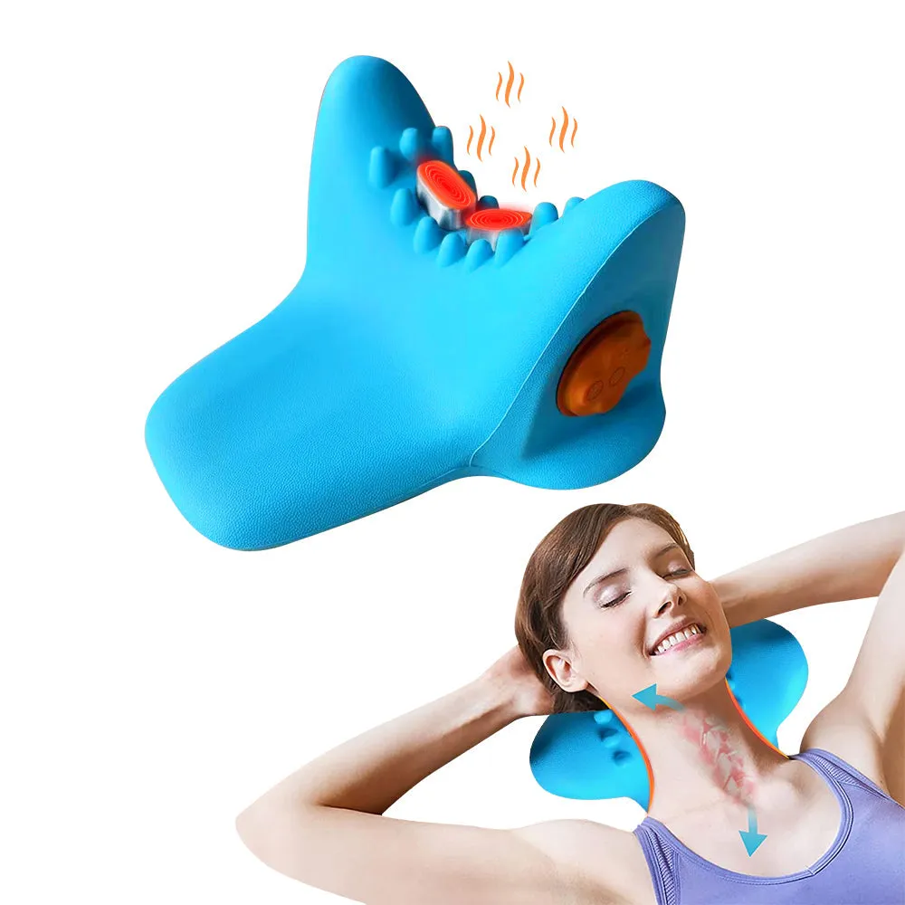 EMS Heat Vibrating Back & Neck Massage Pillow