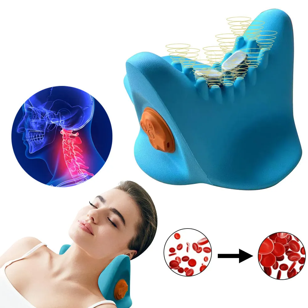 EMS Heat Vibrating Back & Neck Massage Pillow