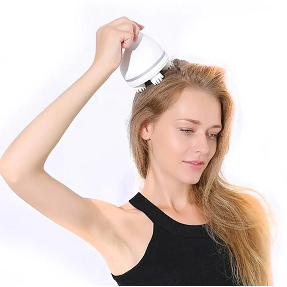 Handheld Scalp Massager Portable Electric 3D Head Massager with 4 Removable Heads Attachments for Neck, Scalp, Face Claw Head Muscle Relax Health Care Usb Charging