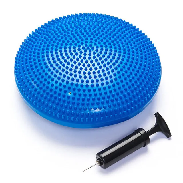 Inflatable Massage Yoga Ball Fitness Cushion Mat Universal Yoga Wobble Stability Balance Massage Cushion Mat with Air Pump