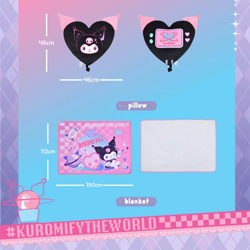 Kuromi Wonderful Journey Pillow Blanket
