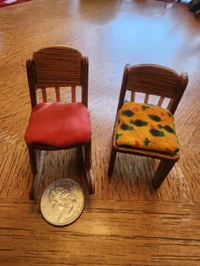 Ma's & Pa's Chair & Rocking Chair for doll house