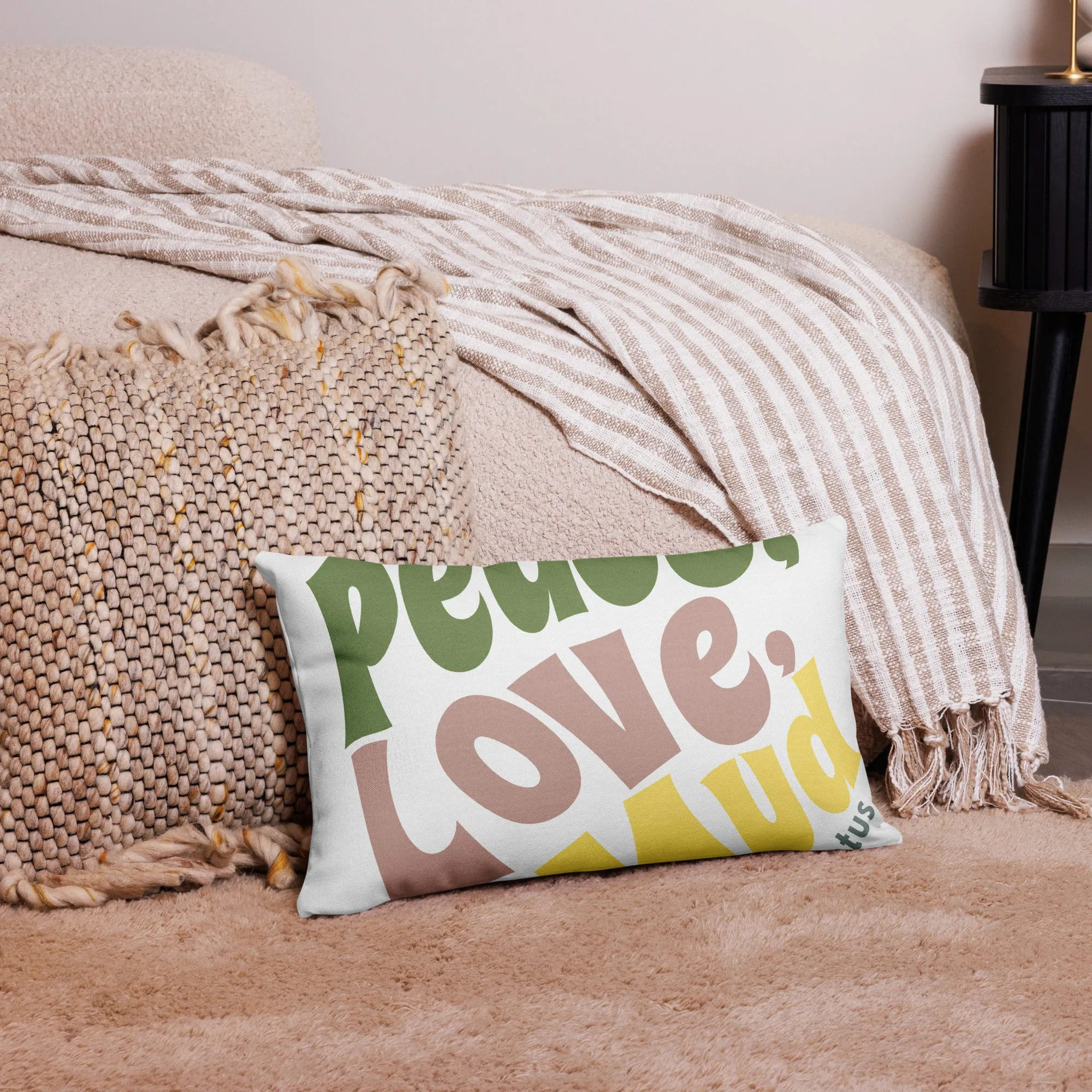 Peace Love & Mud Premium Pillow