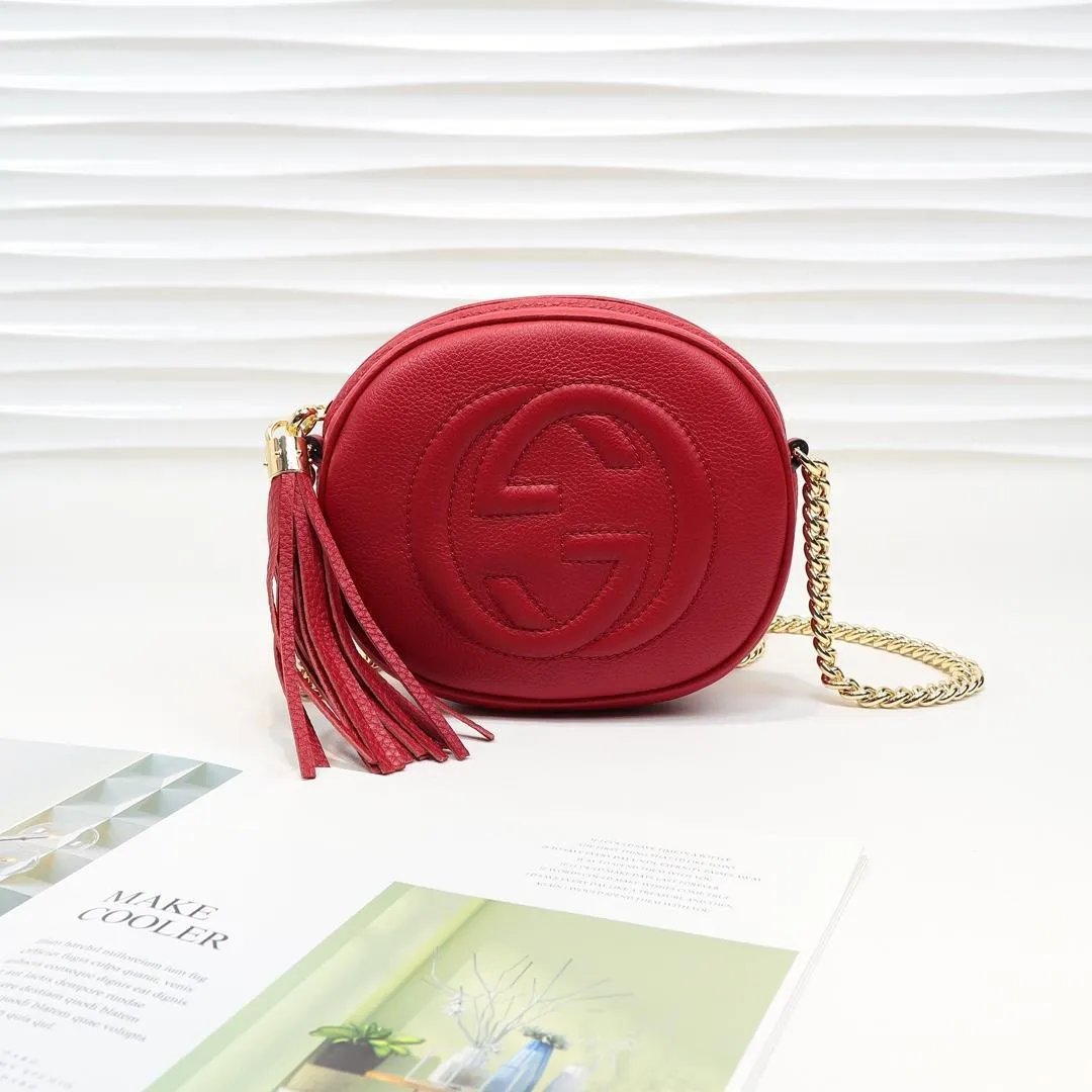 Soho Leather Rouad Chain Bag
