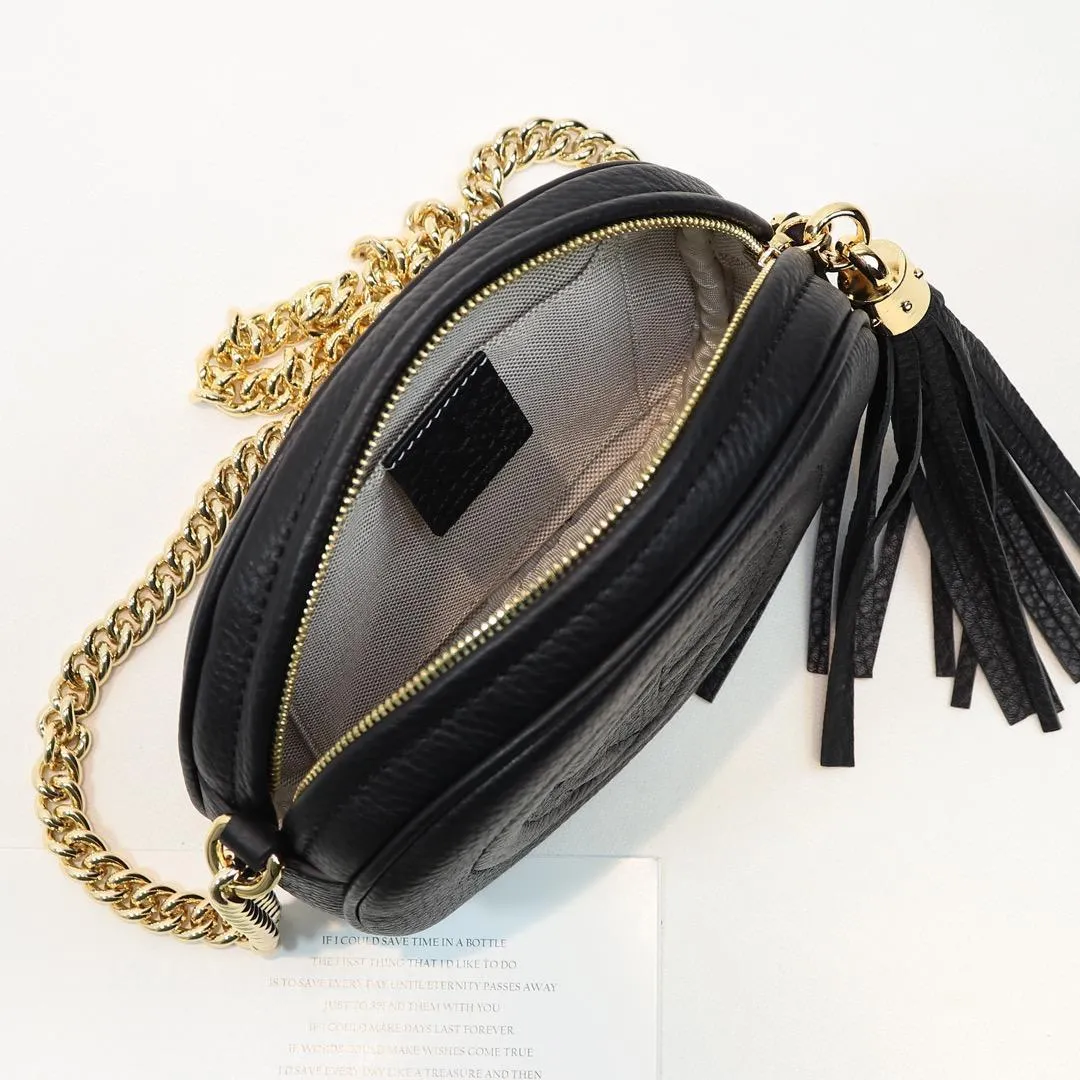Soho Leather Rouad Chain Bag