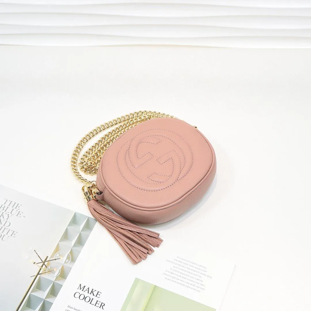 Soho Leather Rouad Chain Bag