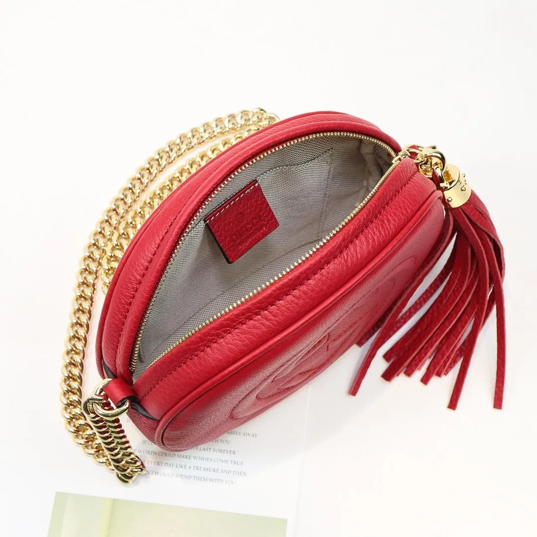 Soho Leather Rouad Chain Bag