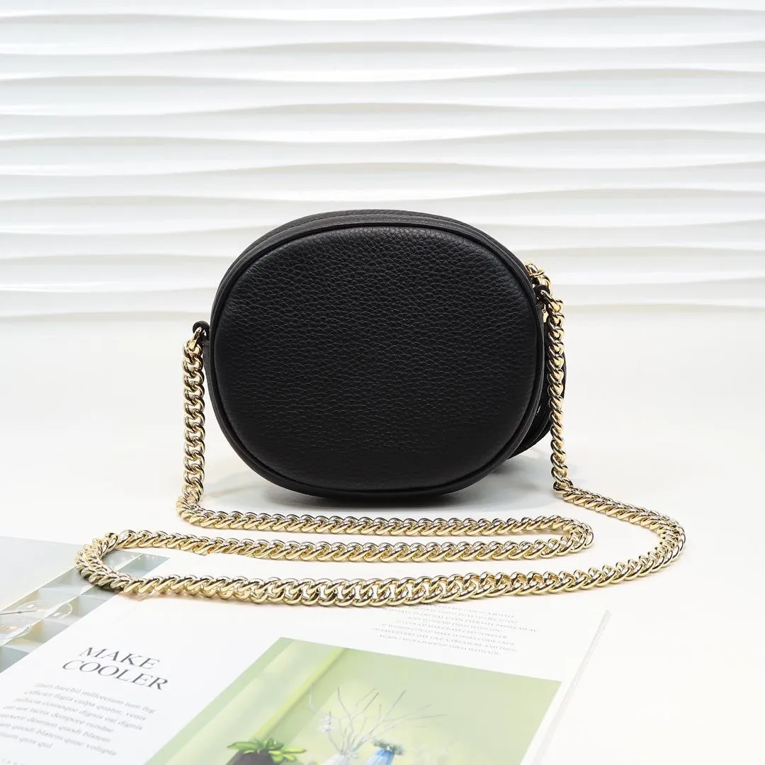 Soho Leather Rouad Chain Bag