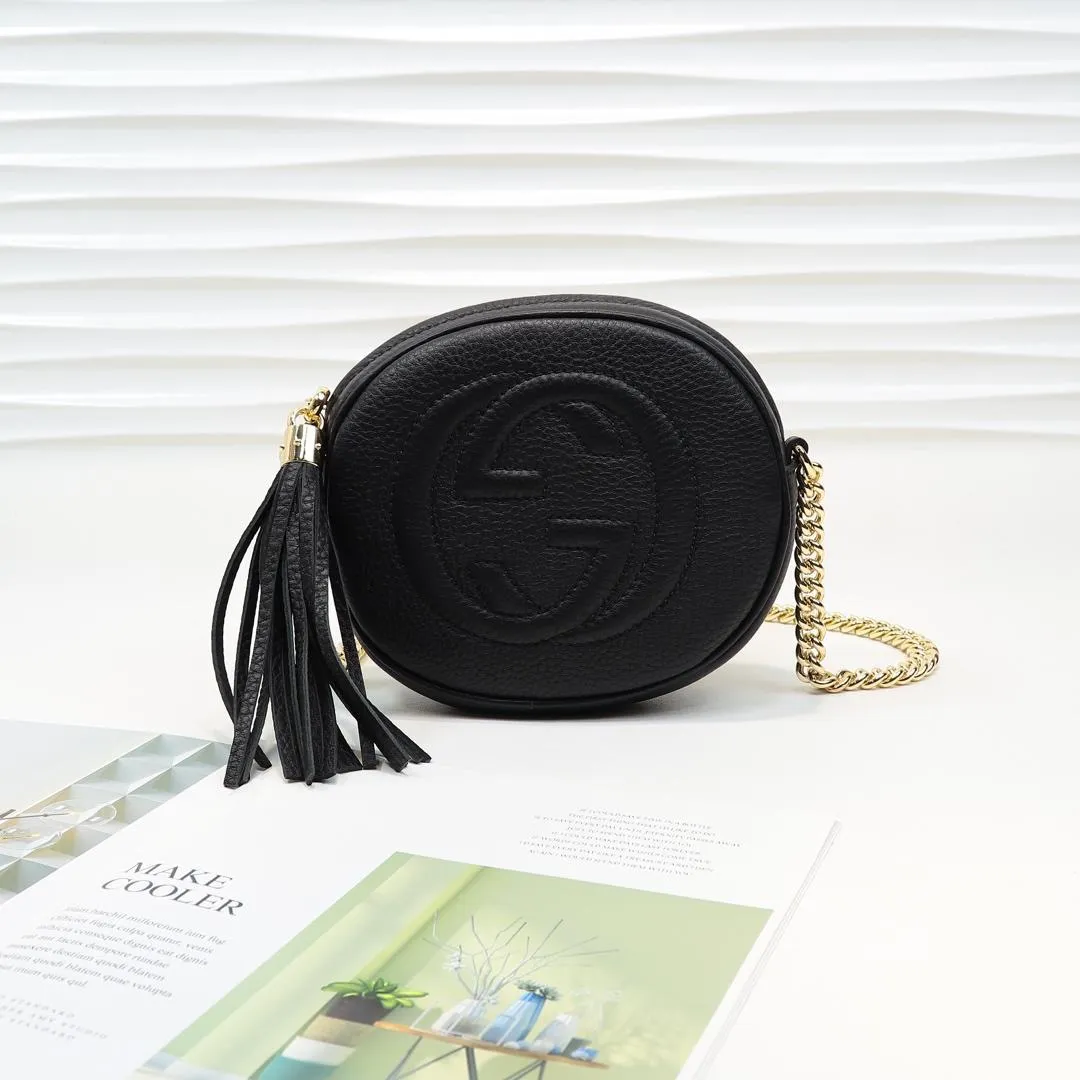Soho Leather Rouad Chain Bag