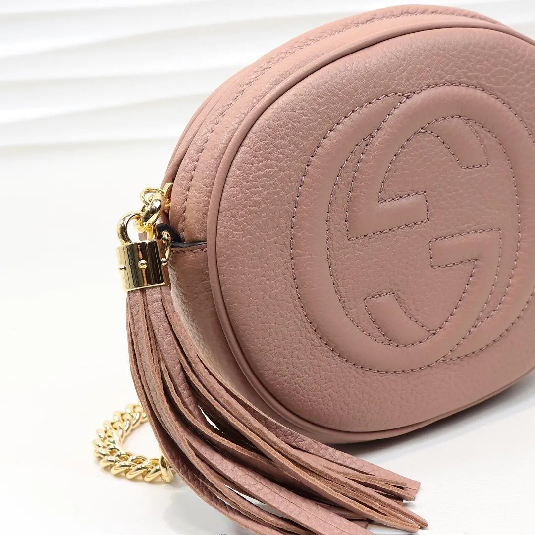 Soho Leather Rouad Chain Bag
