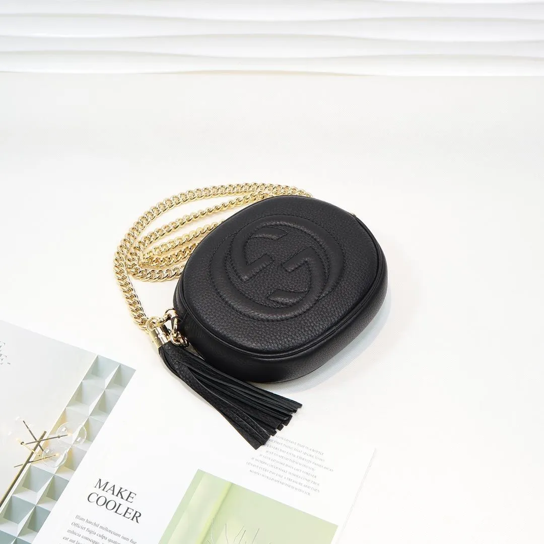 Soho Leather Rouad Chain Bag
