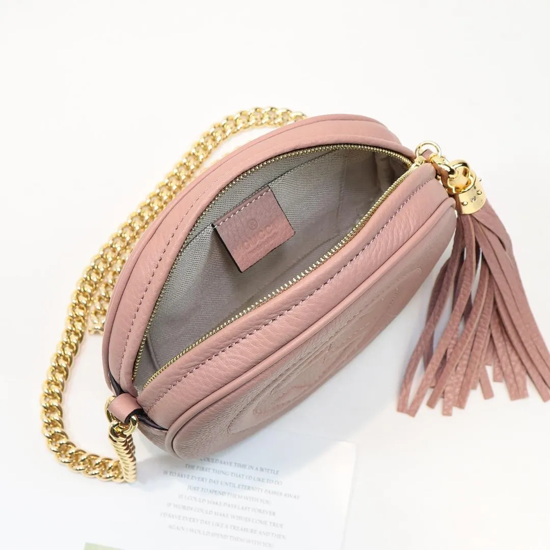 Soho Leather Rouad Chain Bag